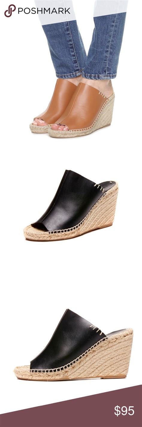 Black LeatherJute Wedge Open Toe Mules | Open toe wedges, Soludos espadrilles, Soludos shoes