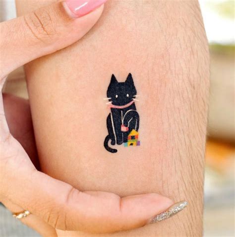 Details more than 150 black cat tattoo small best - camera.edu.vn