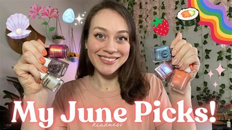 The Best Polishes for JUNE! 🍓🩵 Birthstones, Zodiacs + Holidays! | Birth ...