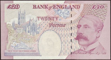 England 20 Pound Sterling note 1999 Sir Edward Elgar|World Banknotes ...