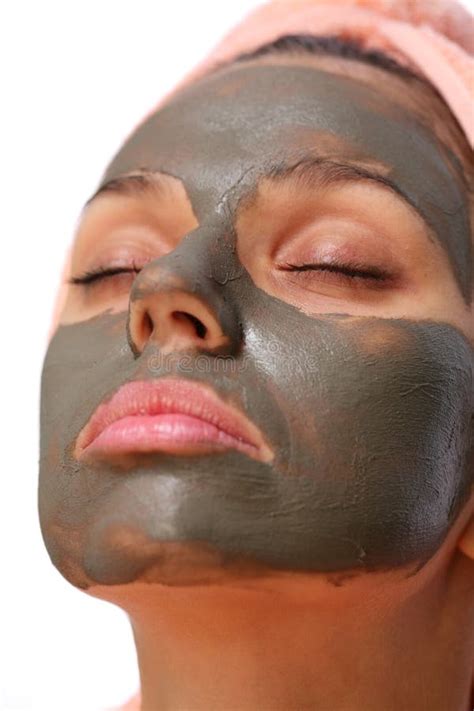 Mud mask. stock image. Image of care, pure, organic, lady - 16355165