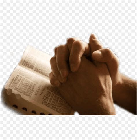 Free download | HD PNG Transparent background PNG image of hands praying on bible - Image ID ...