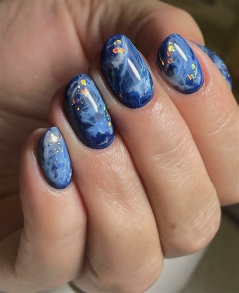 17+ Blue Galaxy Nails That Are Absolutely Magical - Nail Designs Daily