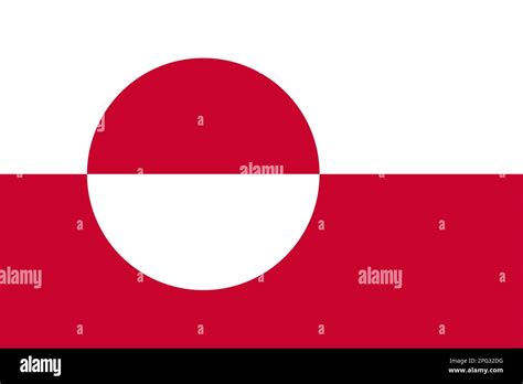 National Greenland flag, official colors and proportion correctly ...