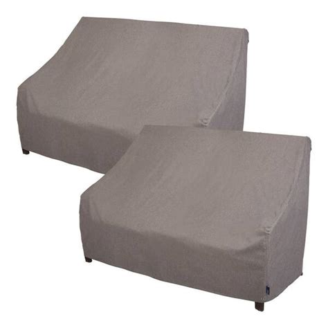 MODERN LEISURE Garrison Waterproof Patio Loveseat Cover, 2-Pack, 82.5 in. L x 38 in. W x 38.25 ...