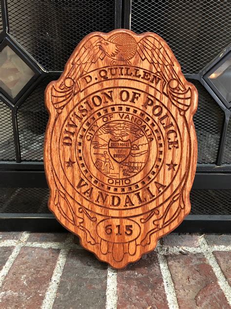 Custom Wooden Law Enforcement Badge | Etsy