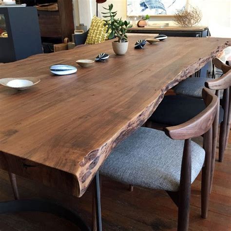 Leviathan Live Edge Dining Table - Smoked Acacia | Live edge dining ...