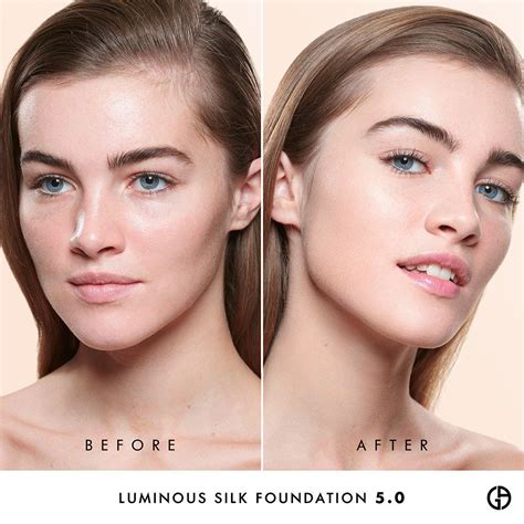 Achieve a radiant natural-looking makeup look with the iconic LUMINOUS SILK foundation by Armani ...