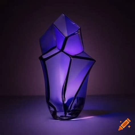 Cubist glass vase with dramatic lighting on Craiyon