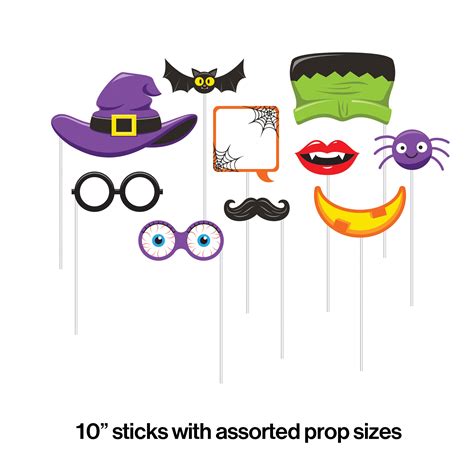 Halloween Photo Booth Props, 10 count - Walmart.com