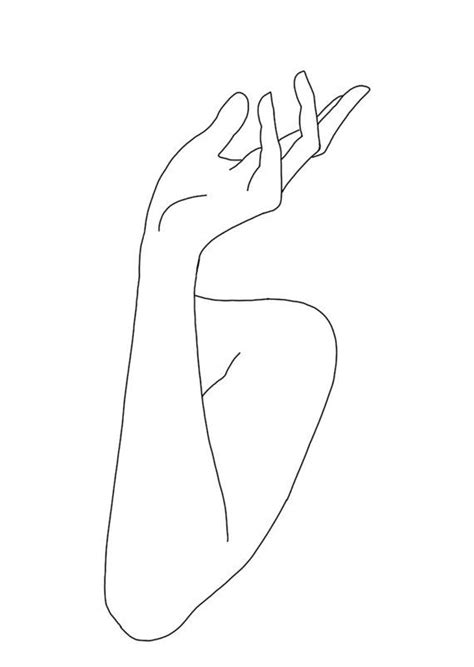 Framed or Unframed Woman's Hand Line Drawing Illustration, Minimal Art Print, 5x7, A5, 8x10, A4 ...