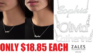 Zales Personalized Stainless Steel Name Necklace $18.85 + Free Shipping ...