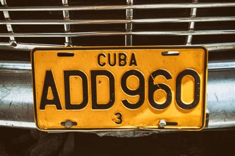 Cuba Licence Plate Royalty-Free Stock Photo