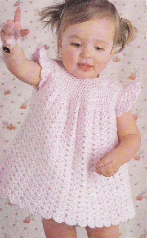 Baby crochet dress vintage crochet pattern pretty baby dress | Etsy ...