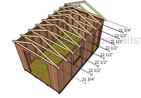 10x16 Gable Shed Roof Plans | HowToSpecialist - How to Build, Step by Step DIY Plans | Shed roof ...