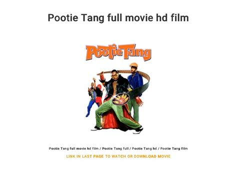 Pootie Tang full movie hd film