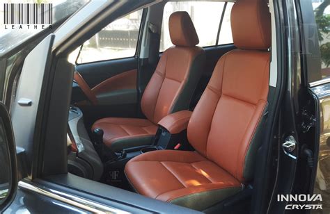 Pure leather seat cover for Toyota Innova Crysta. Installation done by team ff car accessories ...