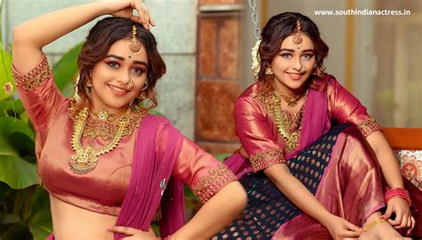 Dhanu Shree in traditional style photoshoot - South Indian Actress