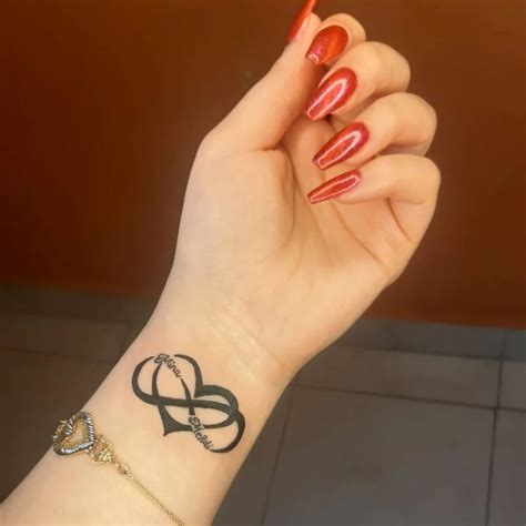 Double Infinity Tattoos, Heart With Infinity Tattoo, Infinity Tattoo On Wrist, Infinity Tattoo ...