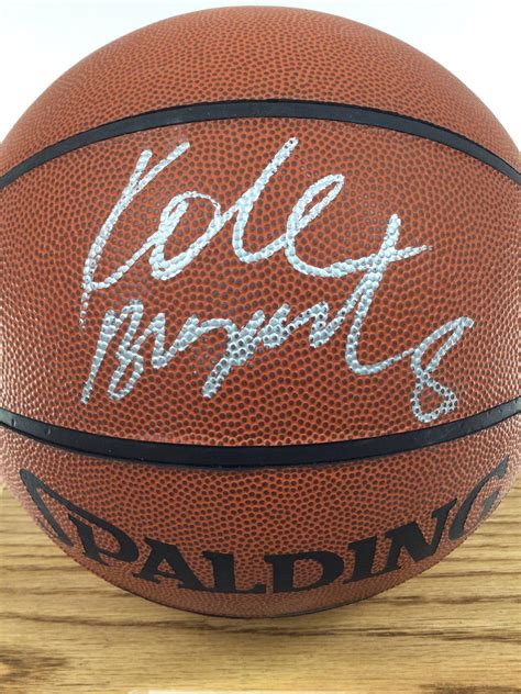 Lot - Kobe Bryant Autographed Basketball W/ Display