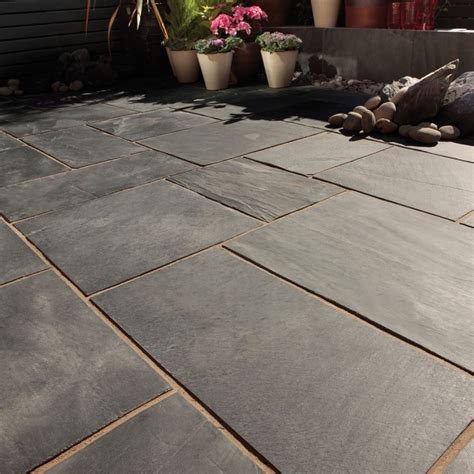 Simply Paving Natural Slate Patio Paving - Bradstone | Simply Paving | Slate patio, Paving stone ...