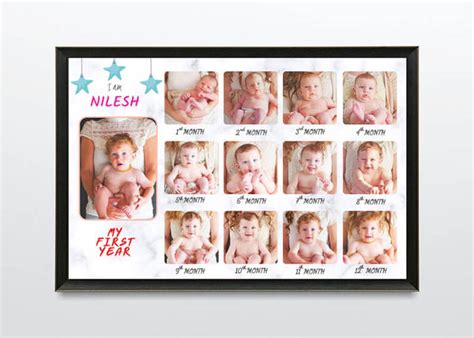 12 Months Baby Photo Frame | 12 Months Photo Frame | 1 to 12 Months Photo Frame - Gifting Studio ...