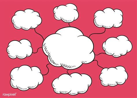 Cloud speech bubble illustration | free image by rawpixel.com | Mind map design, Mind map, Mind ...