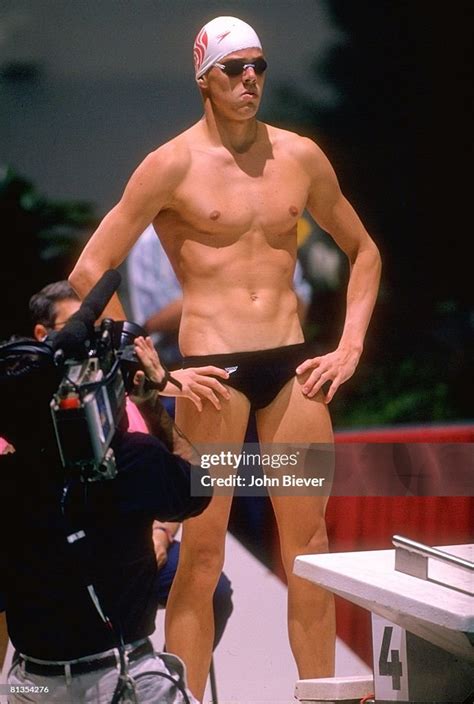 US Olympic Trials, Gary Hall Jr, before event, View of media,... News Photo - Getty Images