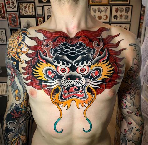 Dragon Chest Tattoo