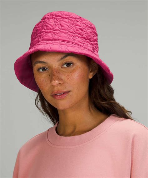 Lululemon Reversible Quilted Bucket Hat - Pink Lychee - lulu fanatics