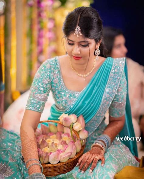 Pin by Arna on Dresses | Bridal sarees south indian, Half saree designs ...