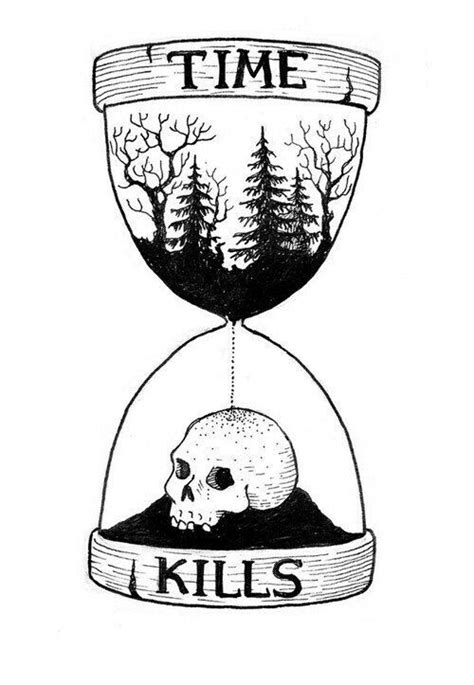 Time kills | Hourglass Tattoos | Pinterest