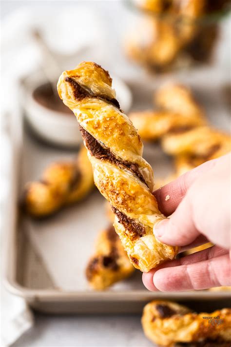 Nutella Puff Pastry Twists - Sugar Salt Magic