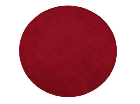 Round Wool Rug Red 240 cm | Rugs & More