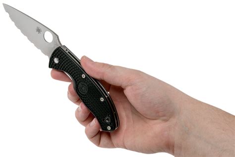 Spyderco Tenacious Light-weight C122SBK FRN serrated pocket knife | Advantageously shopping at ...