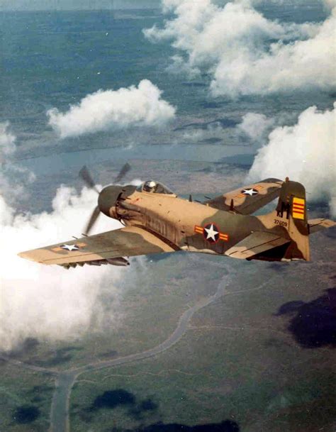 A-1H Skyraider of the South Vietnamese Air Force in May 1966. The South ...