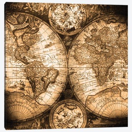 Antique World Map Canvas Art by Russell Brennan | iCanvas