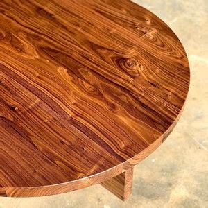 White Oak Coffee Table, Wood Coffee Table, Round Coffee Table, Circular Coffee Table, Mid ...