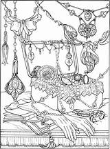 The Beautiful And Intricate Jewelry Coloring Pages  sketch template