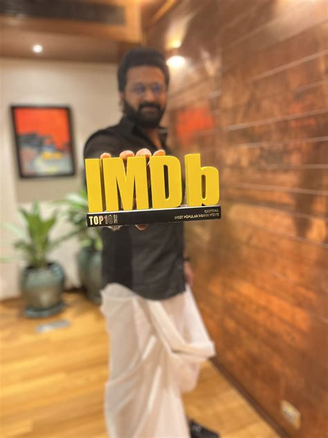 Rishab Shetty on Twitter: "Overwhelmed with joy to receive this from @IMDb_in for #Kantara ️ ...