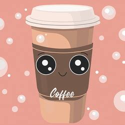 Иллюстрация Coffee в стиле 2d, детский, компьютерная графика