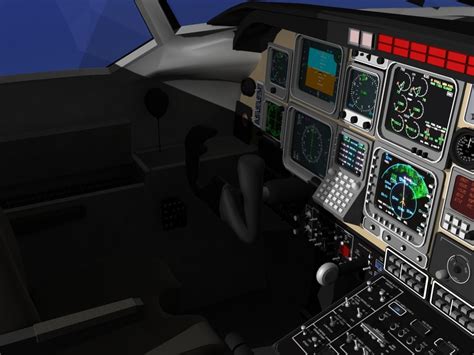 3d 3ds cockpit ultra beechcraft starship