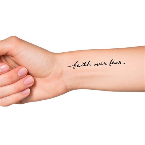 Faith Over Fear Temporary Tattoo - Etsy