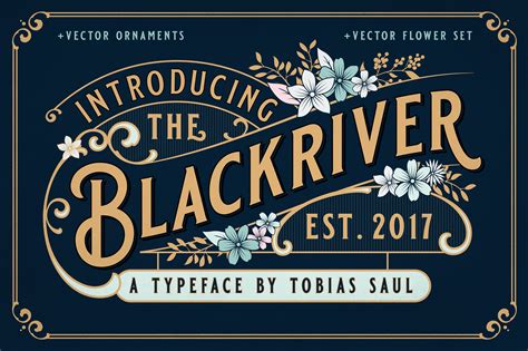 BLACKRIVER FONT + ORNAMENTS | Stunning Display Fonts ~ Creative Market