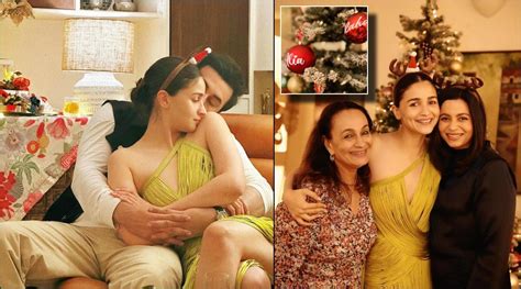 Ranbir Kapoor gets cosy, lovingly kisses and cuddles Alia Bhatt amid Christmas celebrations at ...