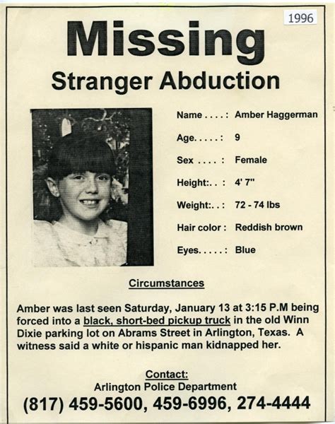 The Unsolved: Amber Hagerman – The Morbid Library