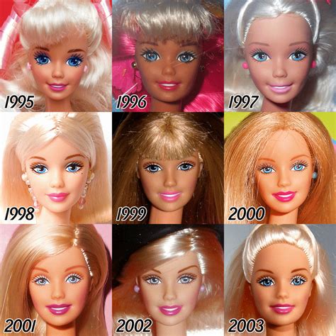 Barbie face molds, from 1959 to 2015! (Credit in comments) : r/Barbie