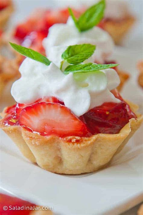 Mini Strawberry Tarts with the BEST Homemade Shortbread Crusts