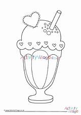 Ice Cream Sundae Coloring Page sketch template