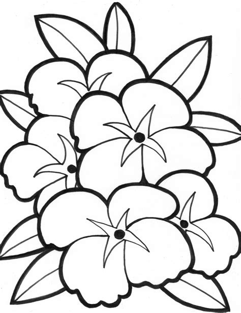 Simple Flower Coloring Pages | Printable flower coloring pages, Flower coloring sheets, Flower ...